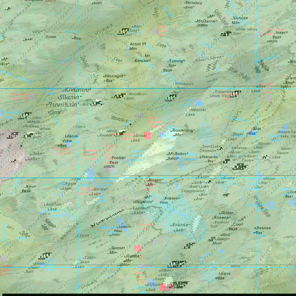 Kokanee Glacier Provincial Park BC - Park Map - Backroad Maps