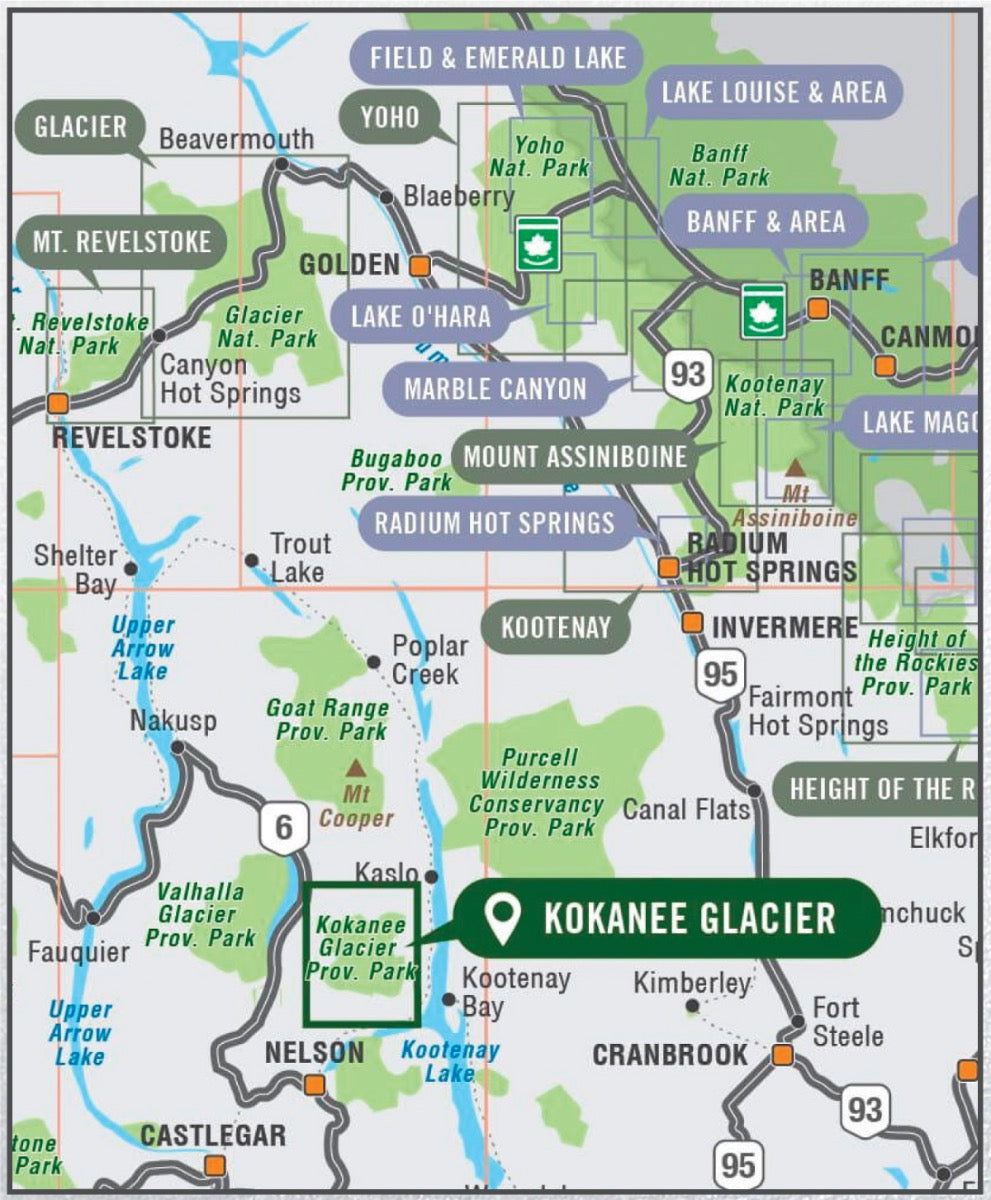 Kokanee Glacier Provincial Park BC - Park Map - Backroad Maps