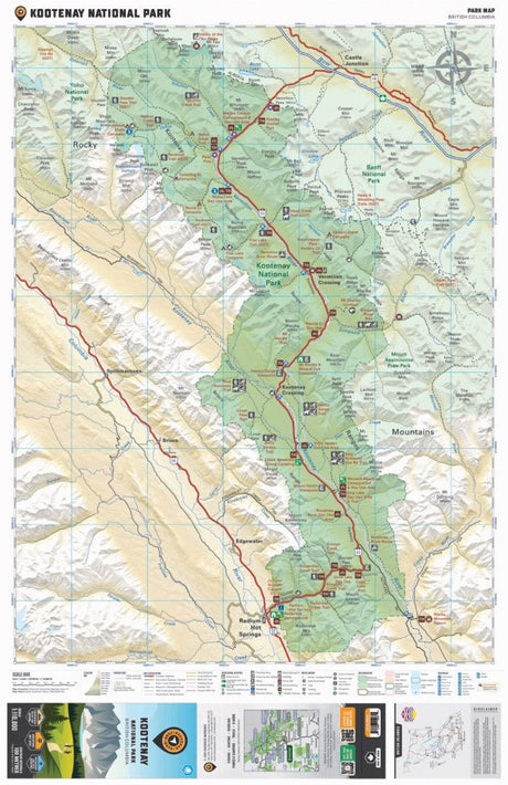 Kootenay National Park BC - Park Map - Backroad Maps