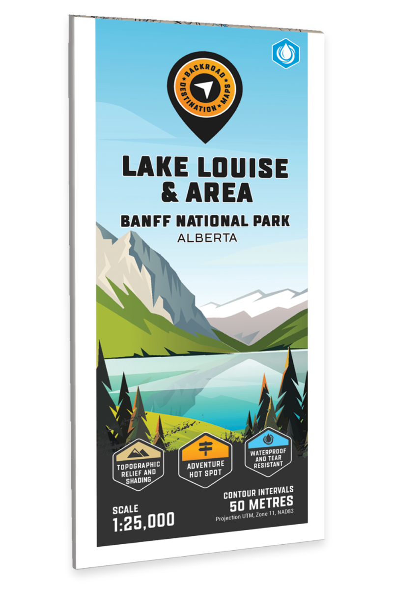 Lake Louise & Area (Banff National Park, Alberta) - Destination Map - Backroad Maps