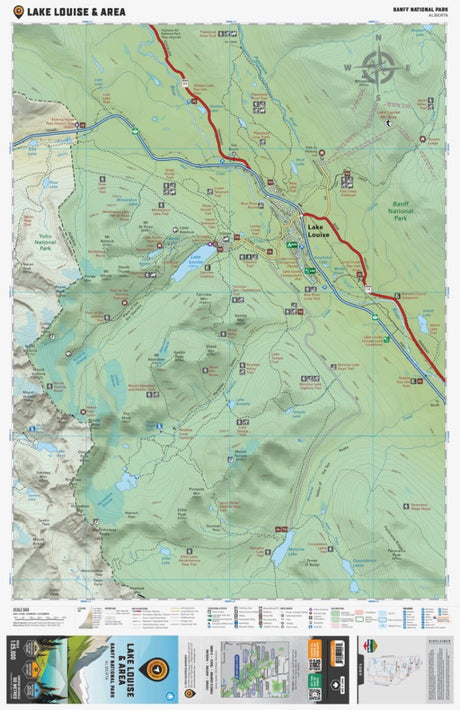 Lake Louise & Area (Banff National Park, Alberta) - Destination Map - Backroad Maps