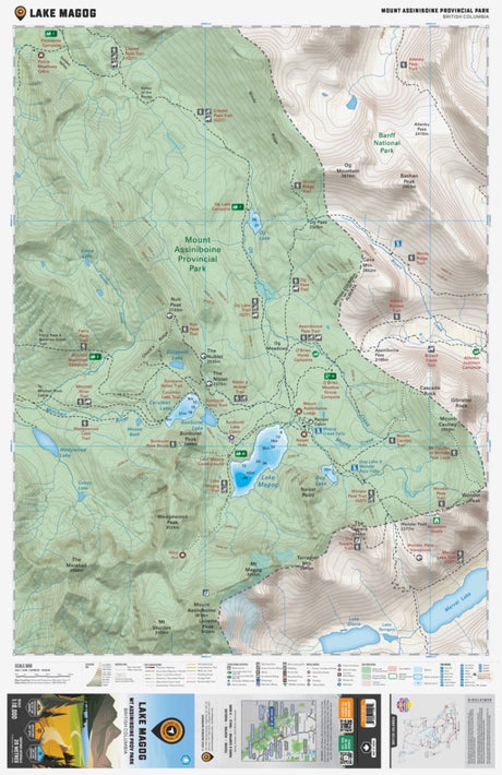 Lake Magog (Mount Assiniboine Provincial Park, BC) - Destination Map - Backroad Maps