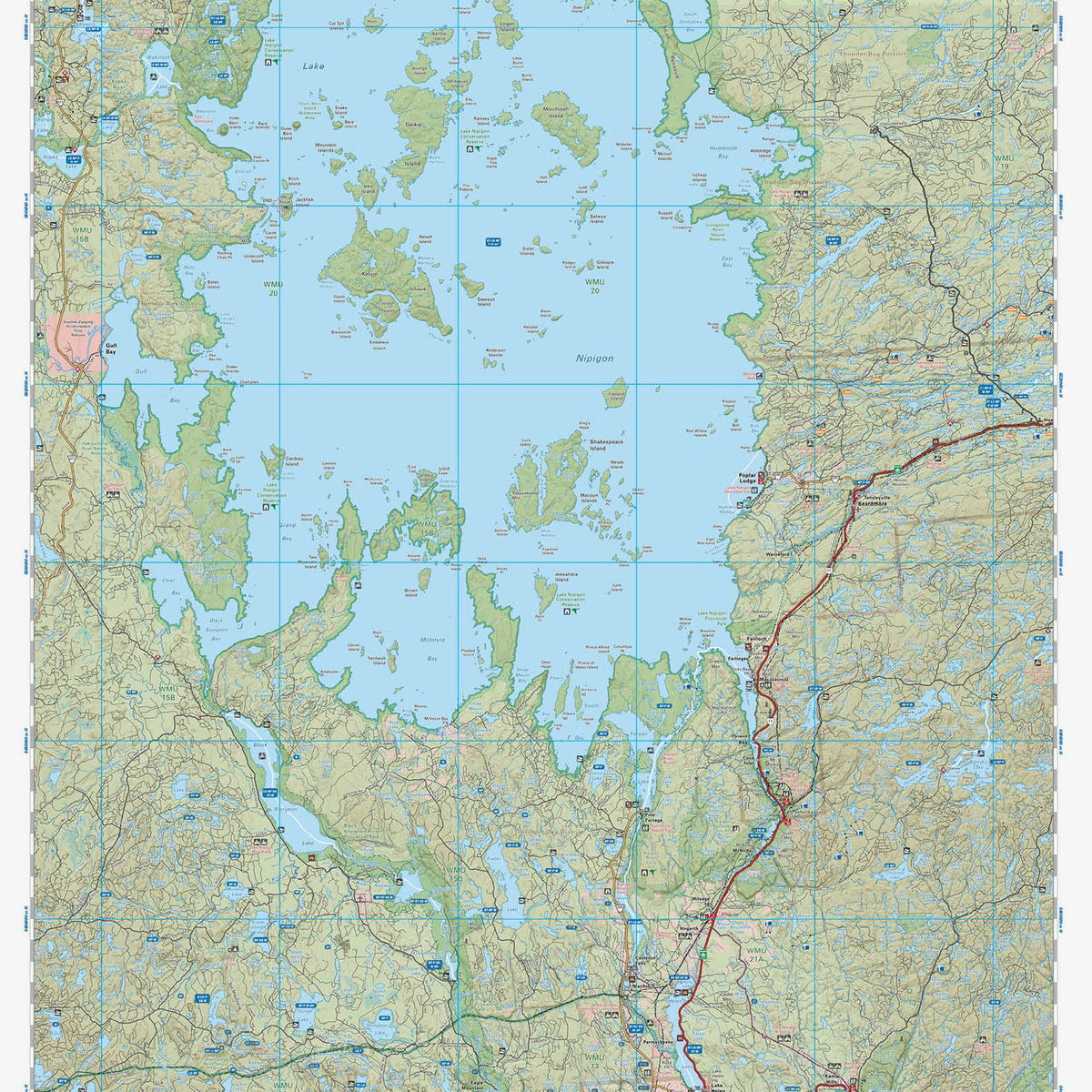 Lake Nipigon ON - Wall Map – Backroad Maps