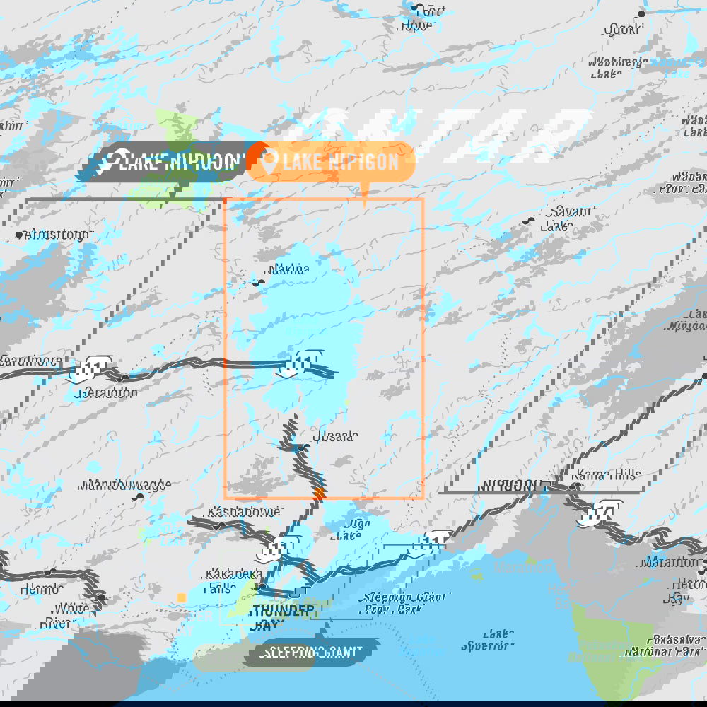 Lake Nipigon Ontario - Destination Map - Backroad Maps