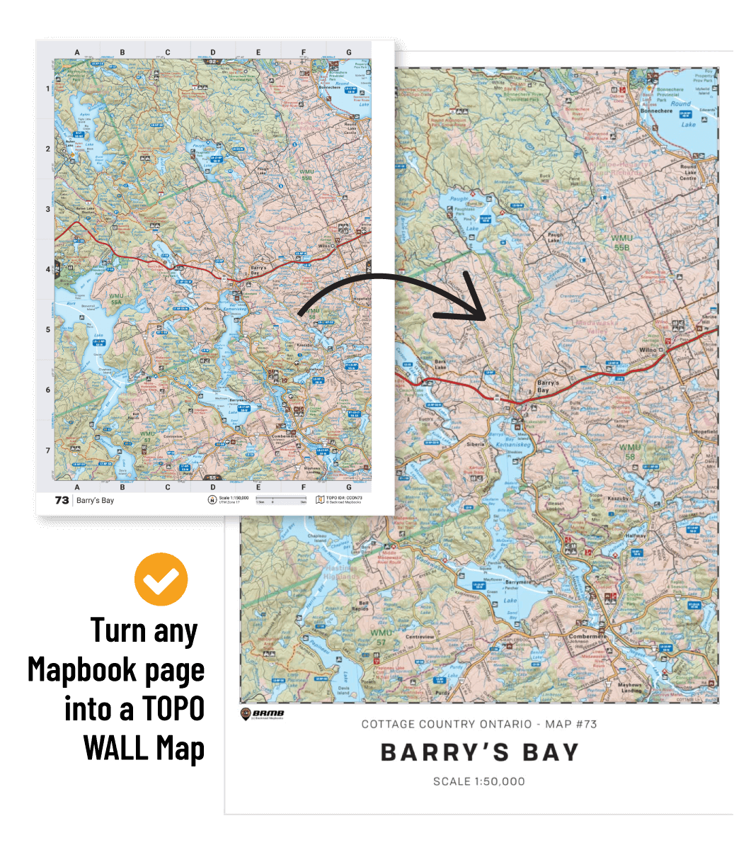 MBMB5 Wall Map - Manitou - Backroad Maps