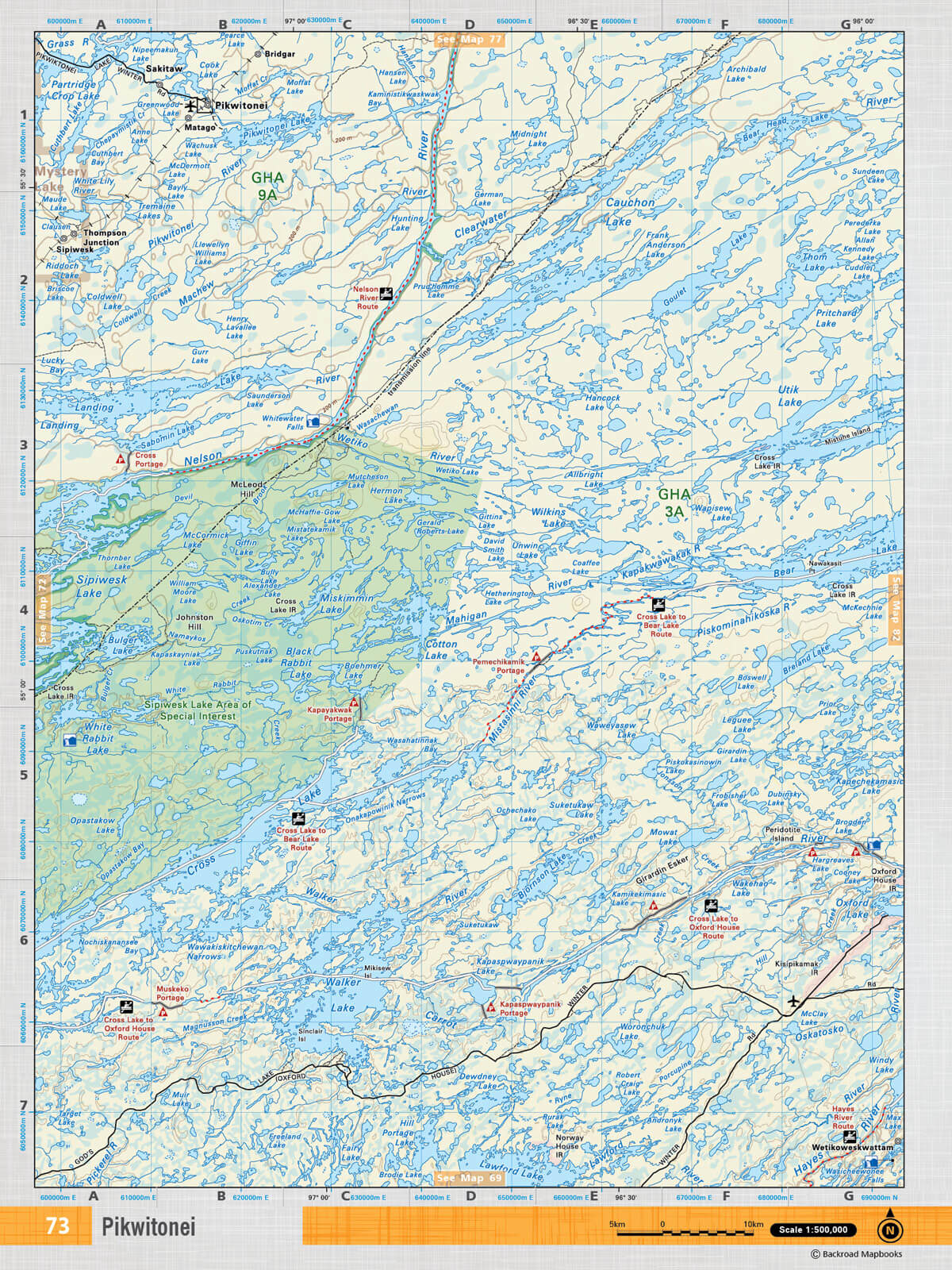 MBMB73 Wall Map - Pikwitonei - 