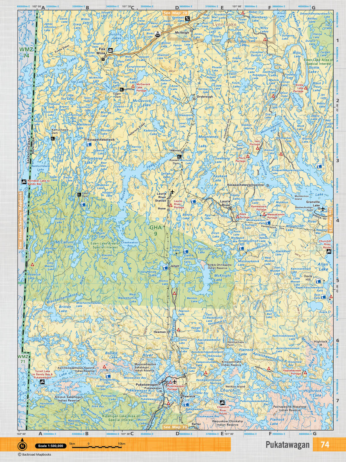 MBMB74 Wall Map - Pukatawagan - 