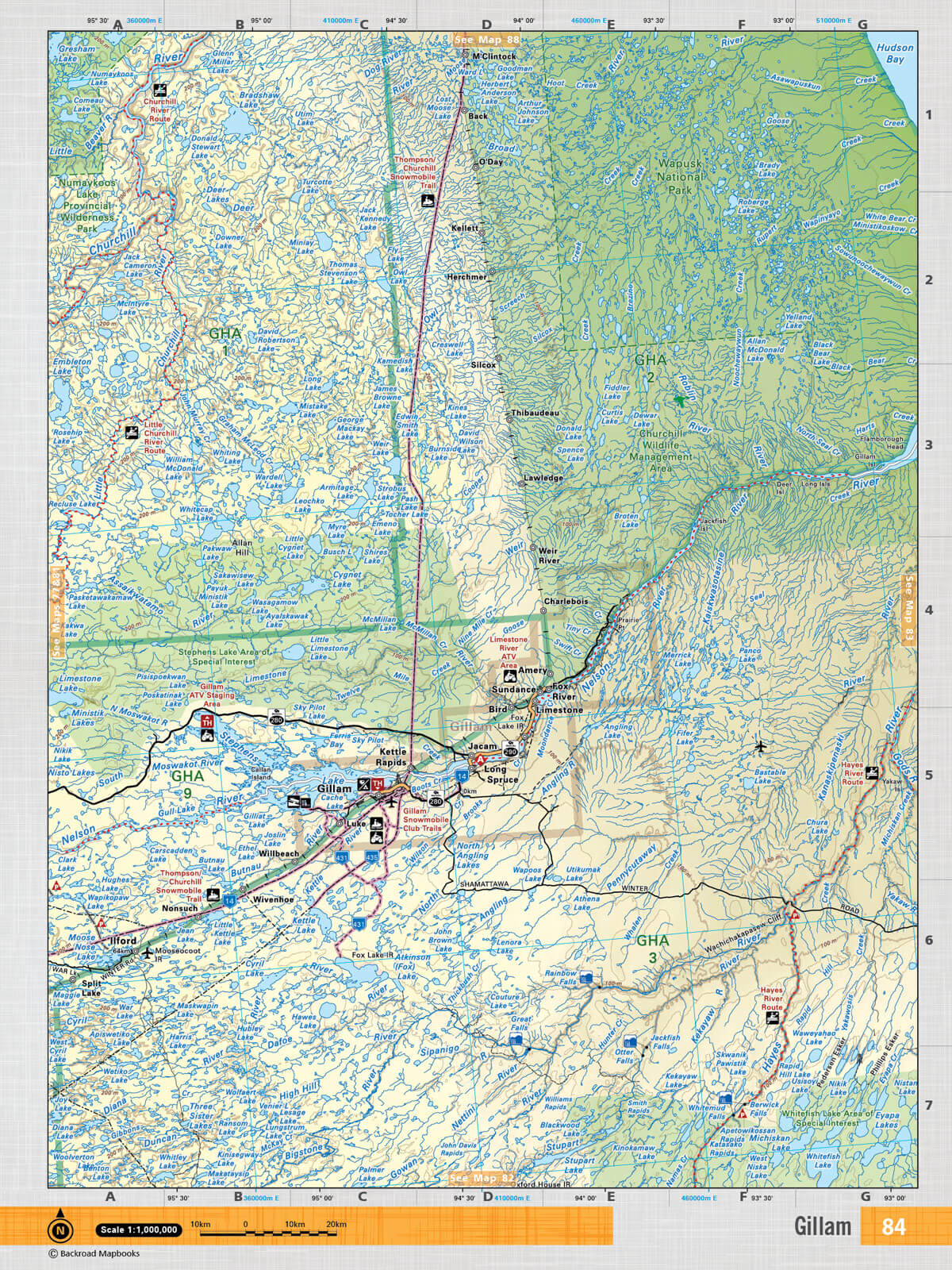 MBMB84 Wall Map - Gillam - 