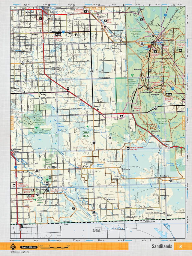 MBMB8 Wall Map - Sandilands - 