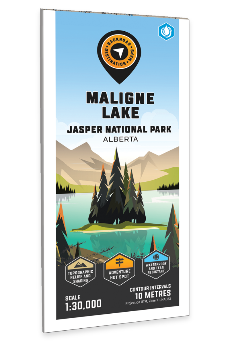 Maligne Lake (Jasper National Park, Alberta) - Destination Map - Backroad Maps