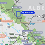 Maligne Lake (Jasper National Park, Alberta) - Destination Map - Backroad Maps