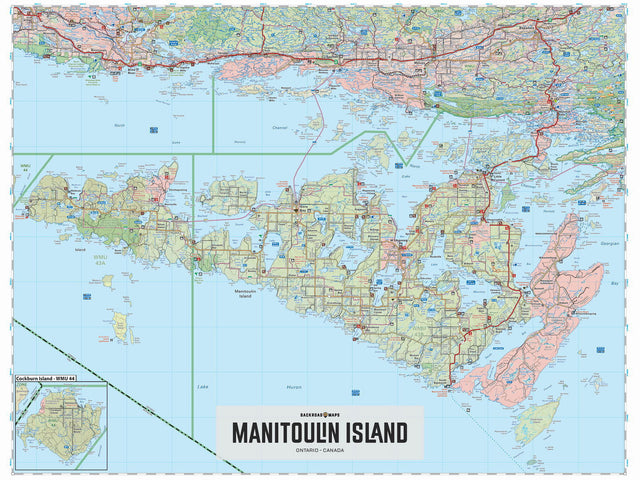 Manitoulin Island ON - Wall Map - Wall Map - Backroad Maps