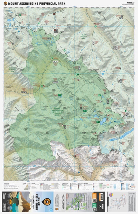 Mount Assiniboine Provincial Park BC - Park Map - Backroad Maps