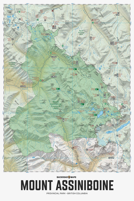Mount Assiniboine Provincial Park BC - Wall Map - Backroad Maps