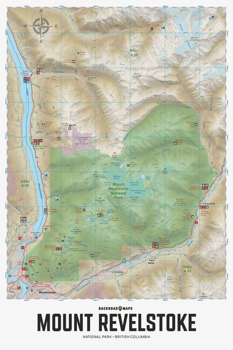 Mount Revelstoke National Park BC - Wall Map - Backroad Maps