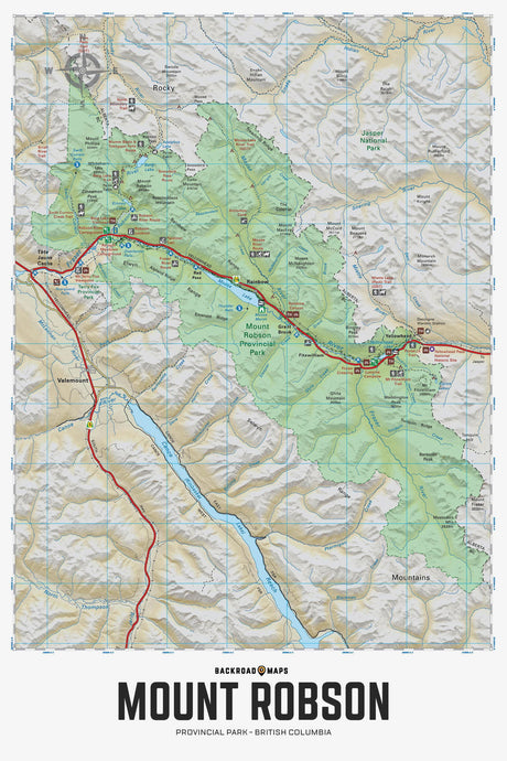 Mount Robson Provincial Park BC - Wall Map - Backroad Maps