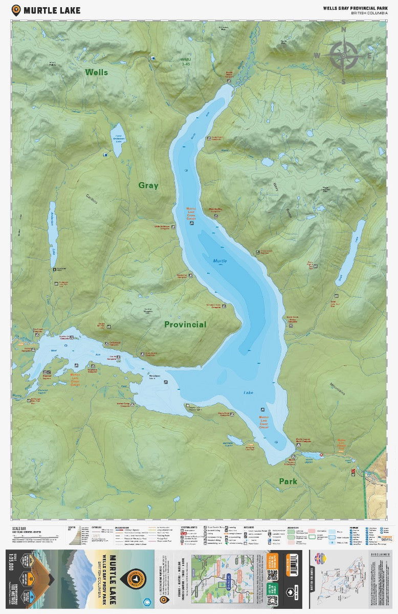 Murtle Lake (Wells Gray Provincial Park, BC) - Destination Map - Backroad Maps