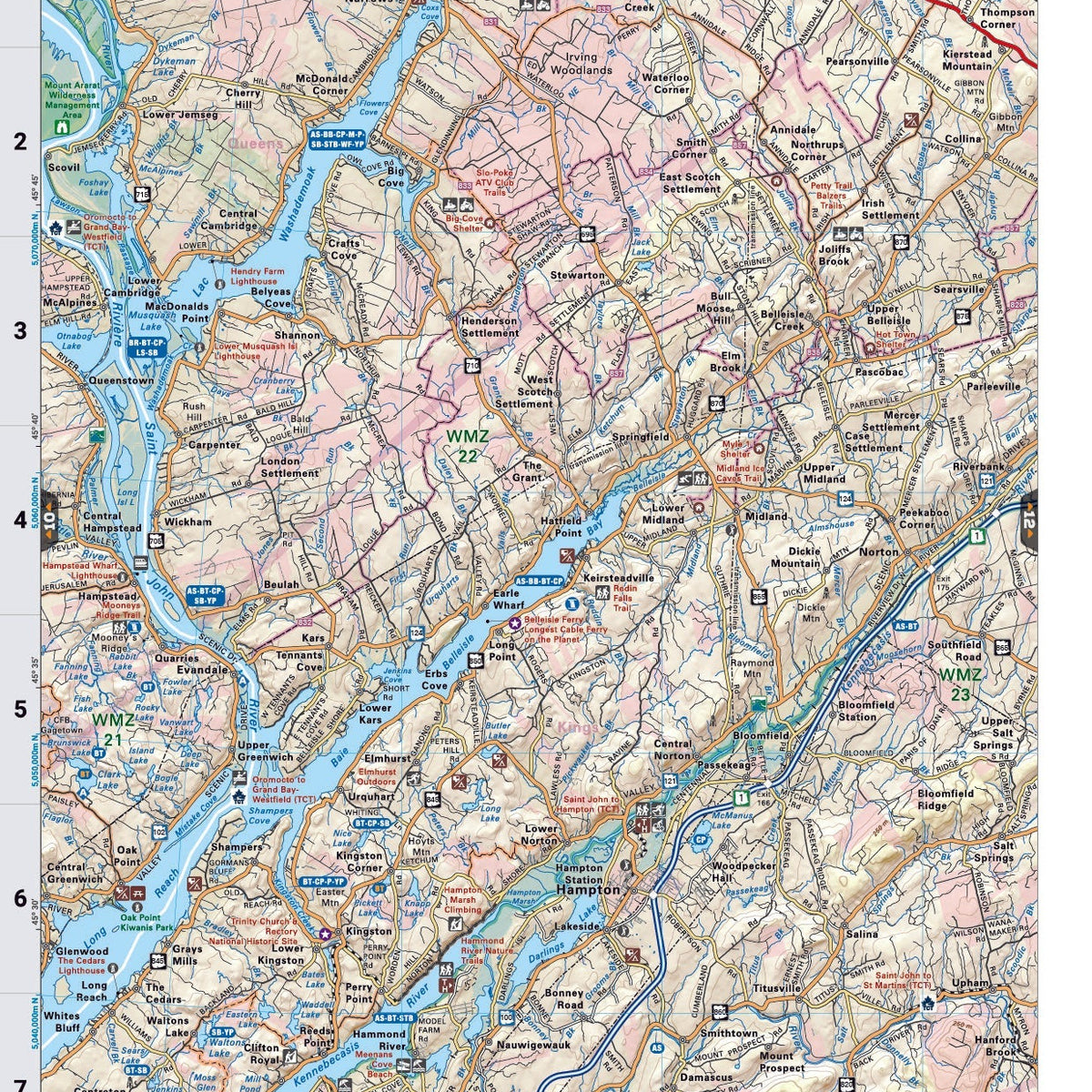 NBNB11 TOPO Map - Hampton – Backroad Maps