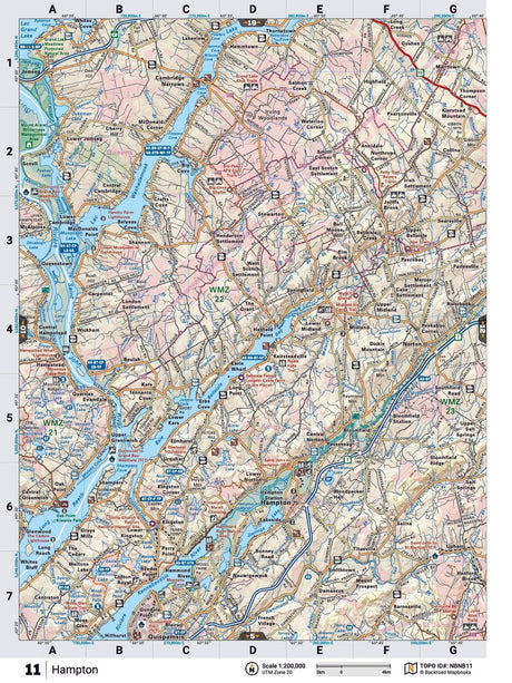 NBNB11 Wall Map - Hampton - Backroad Maps