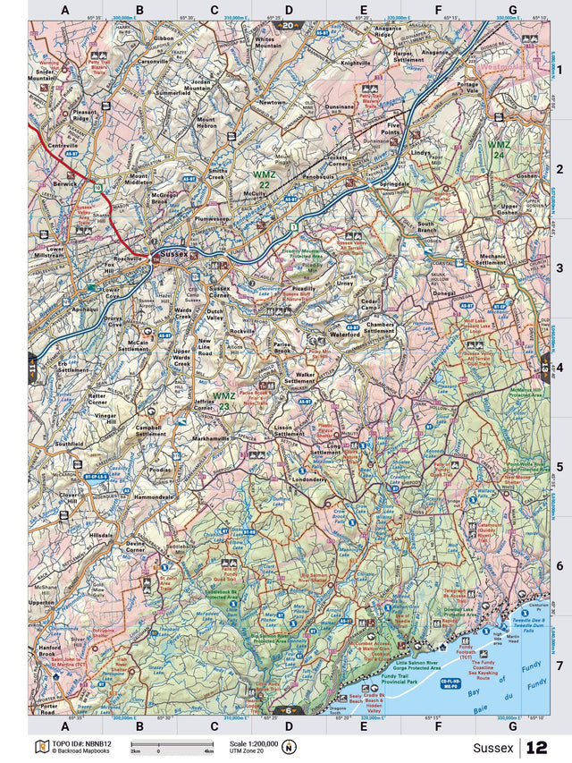 NBNB12 TOPO - Sussex - TOPO Map