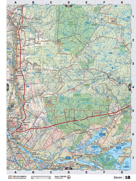 NBNB18 Wall Map - Devon - 