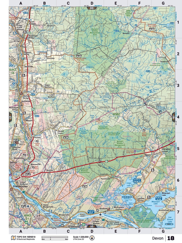 NBNB18 Wall Map - Devon - 