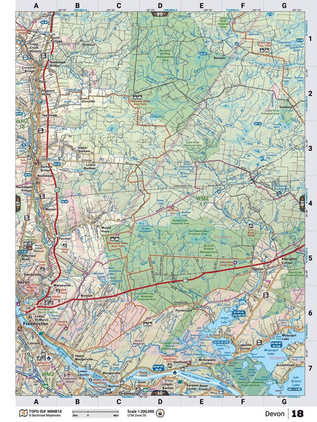 NBNB18 Wall Map - Devon - Backroad Maps