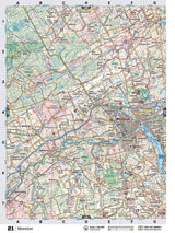 NBNB21 Wall Map - Moncton - Backroad Maps