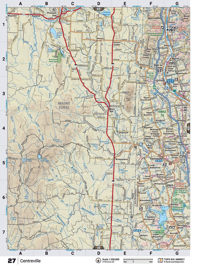 NBNB27 TOPO Map - Centreville - Backroad Maps