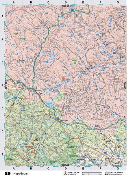 NBNB29 TOPO Map - Napadogan - Backroad Maps