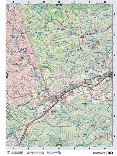 NBNB30 Wall Map - Boiestown - 