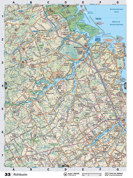 NBNB33 TOPO Map - Richibucto - Backroad Maps