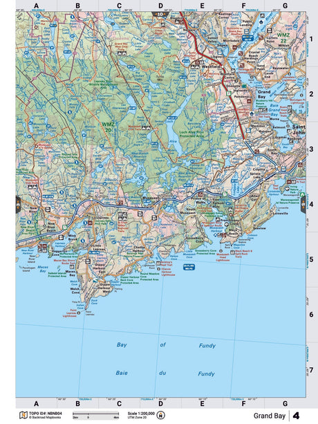 NBNB4 TOPO Map - Grand Bay - Backroad Maps
