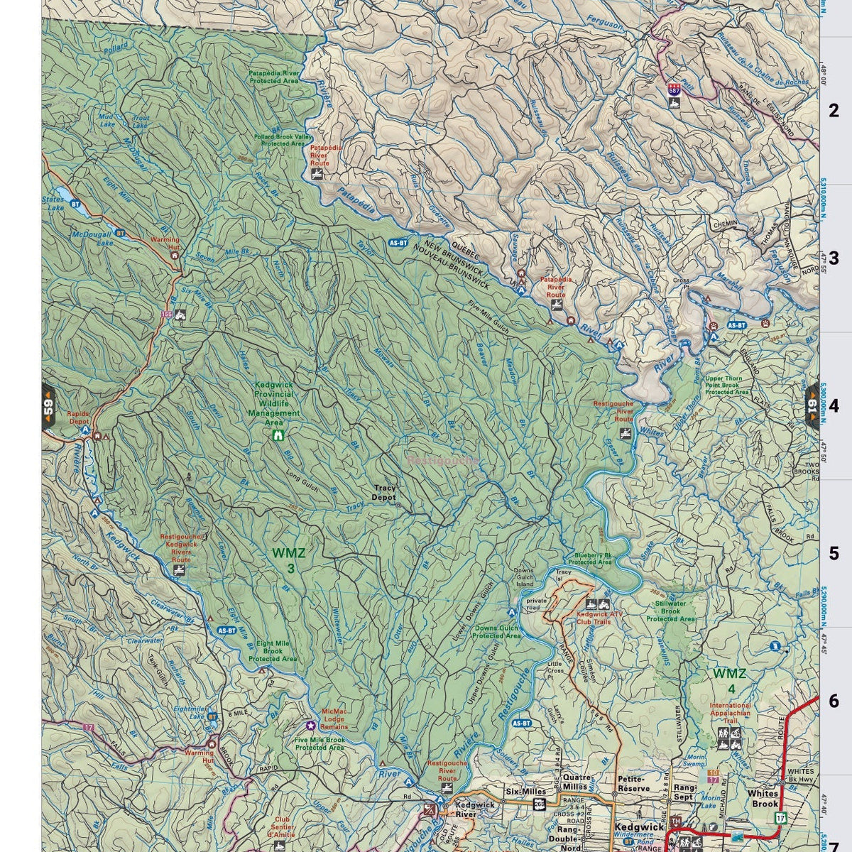 NBNB60 TOPO Map - Kedgwick – Backroad Maps