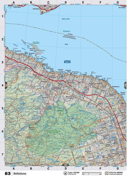 NBNB63 Wall Map - Belledune - 