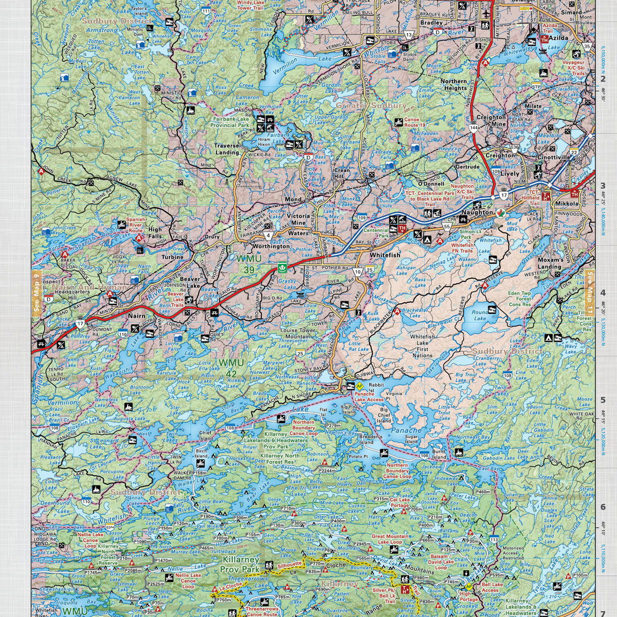Aru Chelmsofrd Map NEON10 Wall Map - Chelmsford – Backroad Maps