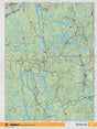 NEON30 Wall Map - Shining Tree - Backroad Maps