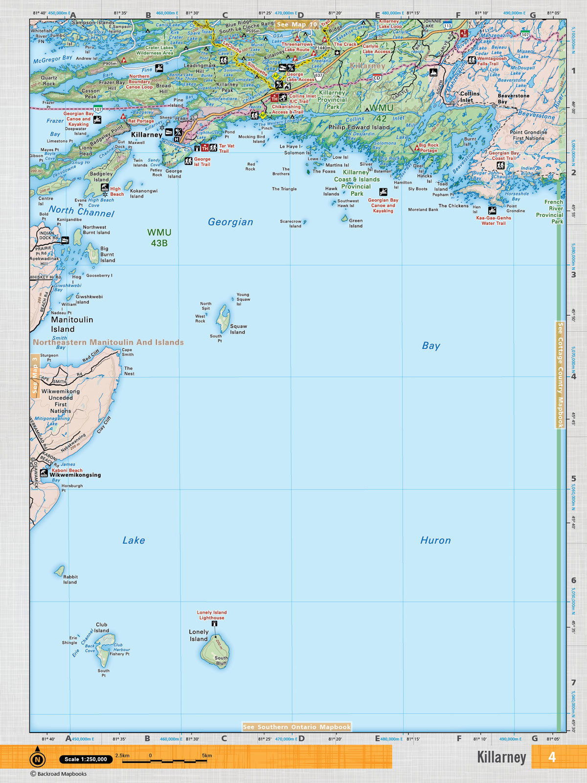 NEON4 TOPO Map - Killarney - Backroad Maps
