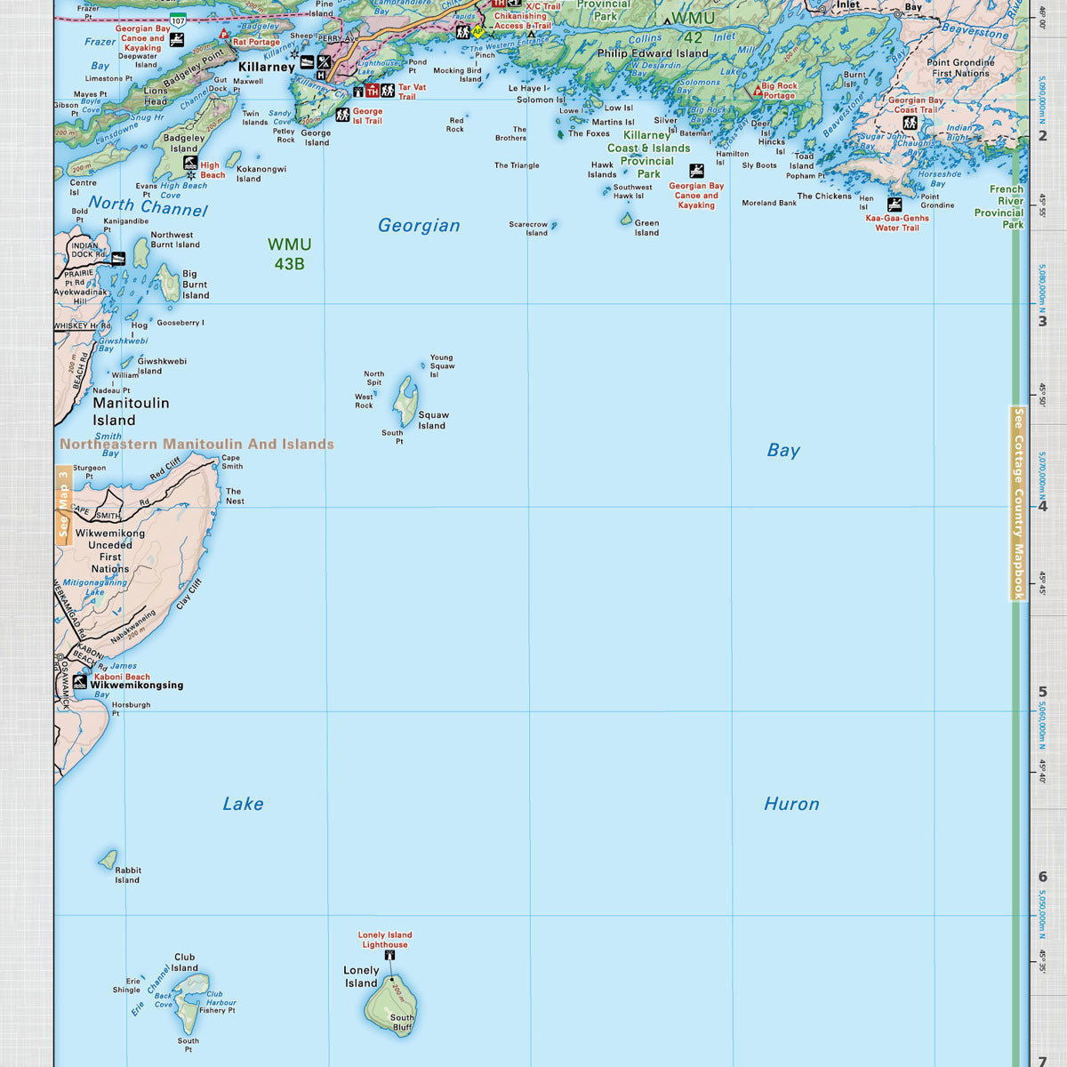 NEON4 Wall Map - Killarney – Backroad Maps