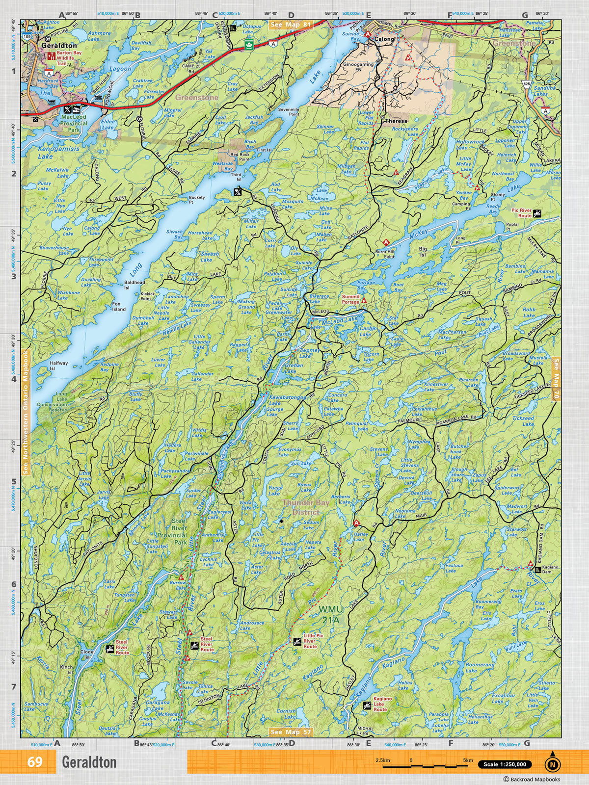 NEON69 TOPO Map - Geraldton - Backroad Maps