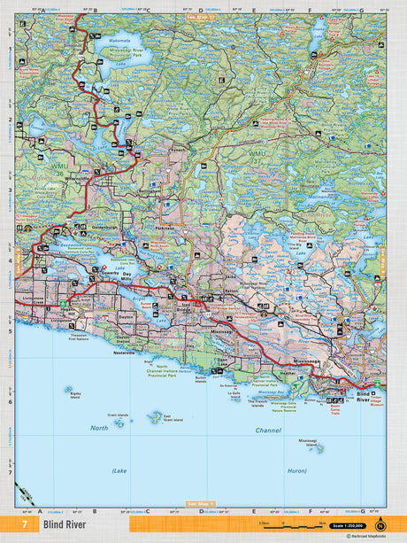 NEON7 TOPO Map - Blind River - Backroad Maps