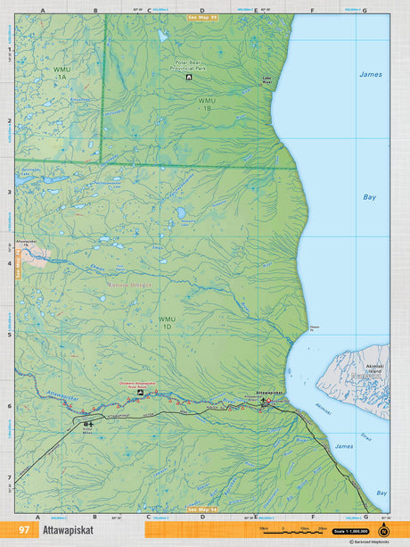 NEON97 Wall Map - Attawapiskat - 