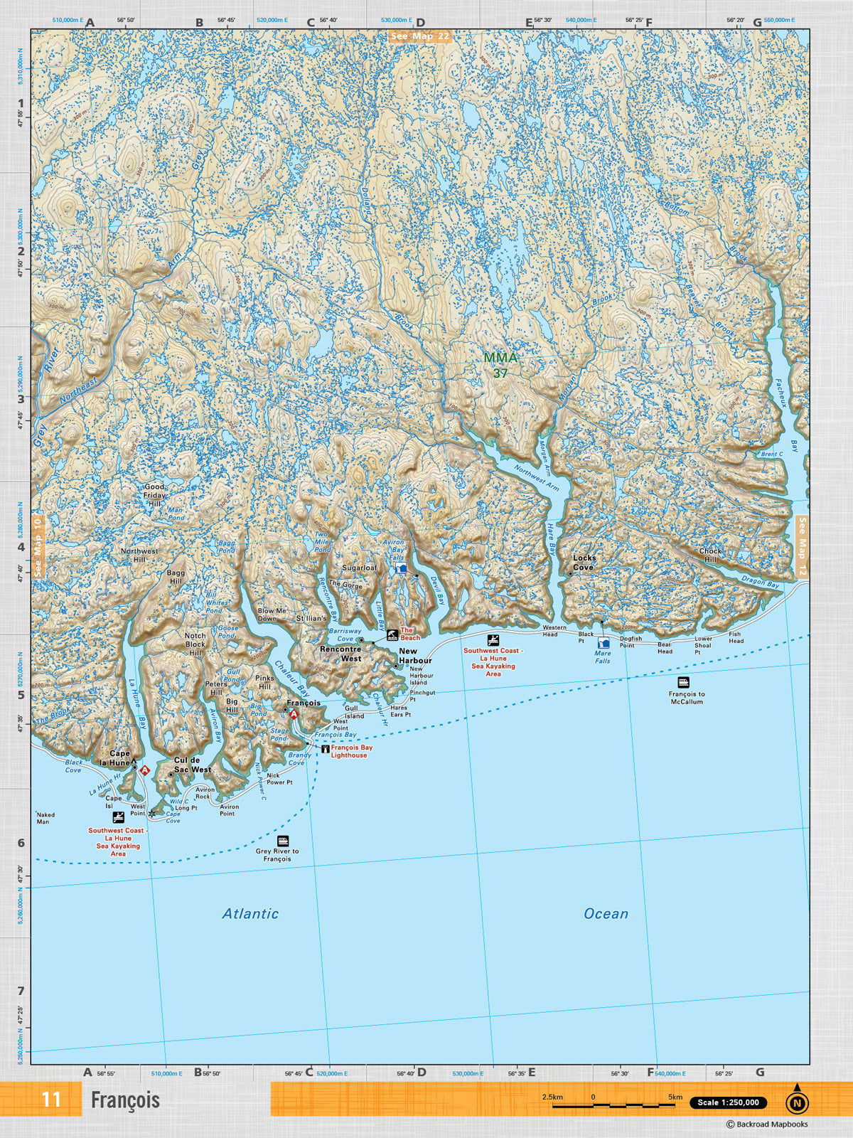 NFLD11 Wall Map - Francois - 