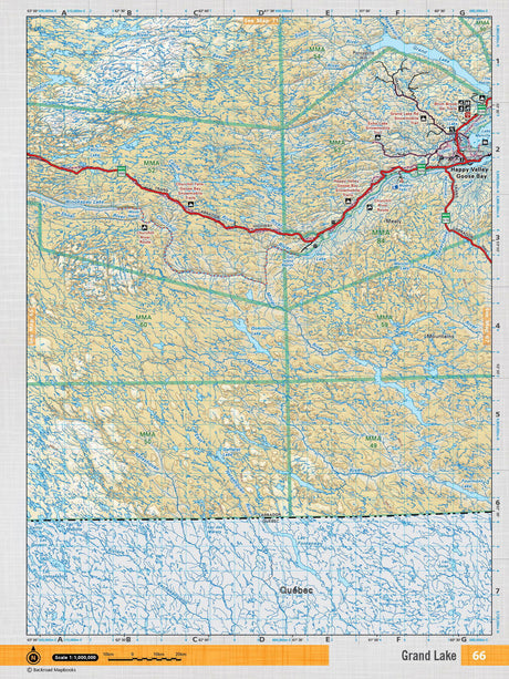 NFLD66 Wall Map - Grand Lake - Backroad Maps