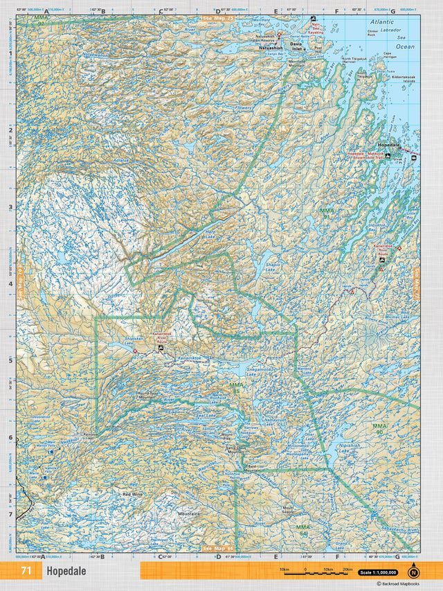 NFLD71 Wall Map - Hopedale - 