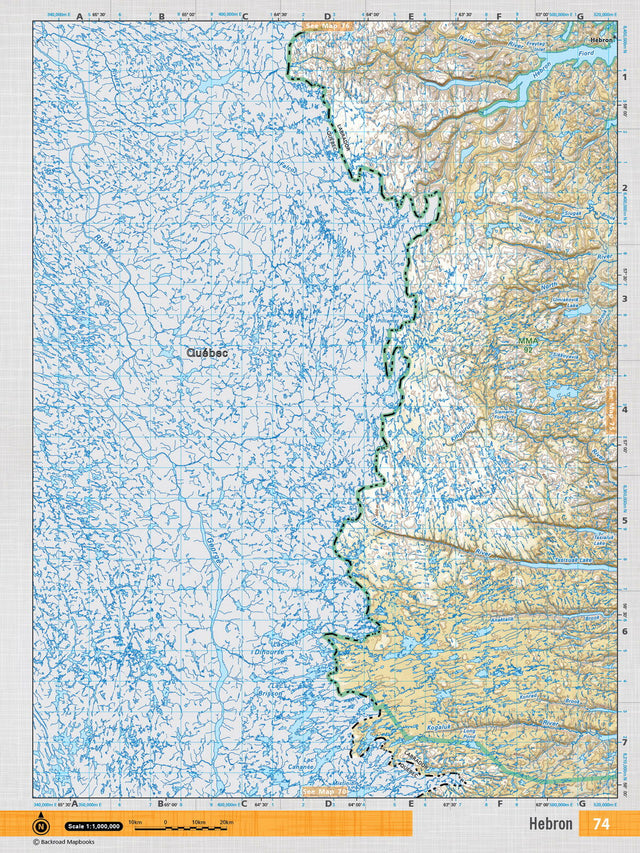 NFLD74 TOPO - Hebron - TOPO Map