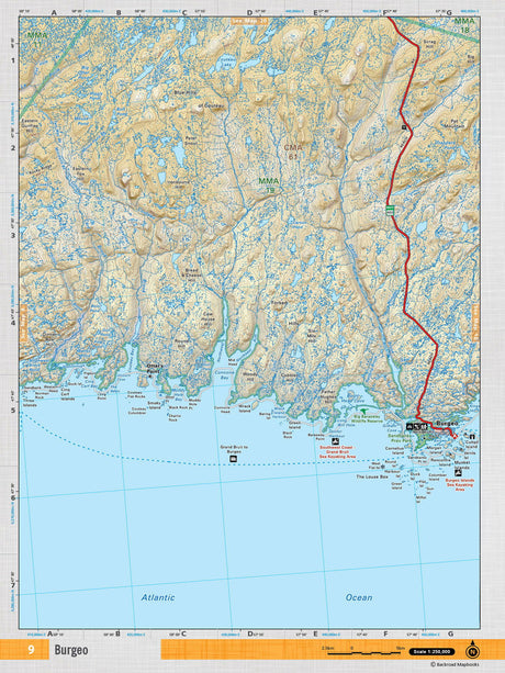NFLD9 TOPO Map - Burgeo - Backroad Maps