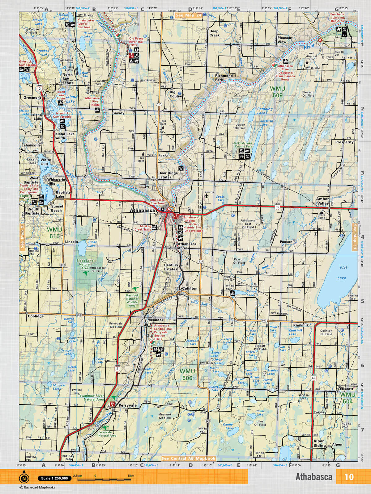 NOAB10 Wall Map - Athabasca - 