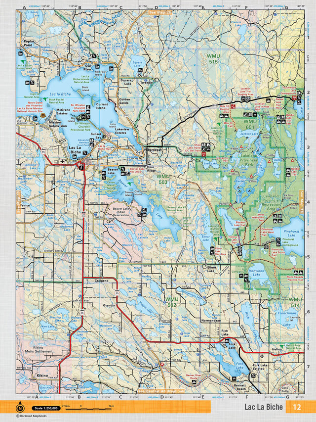 NOAB12 TOPO Map - Lac La Biche - Backroad Maps
