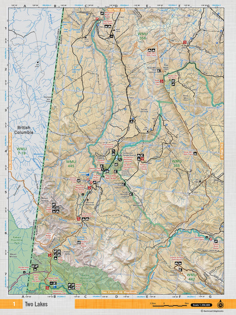 NOAB1 TOPO Map - Two Lakes - Backroad Maps